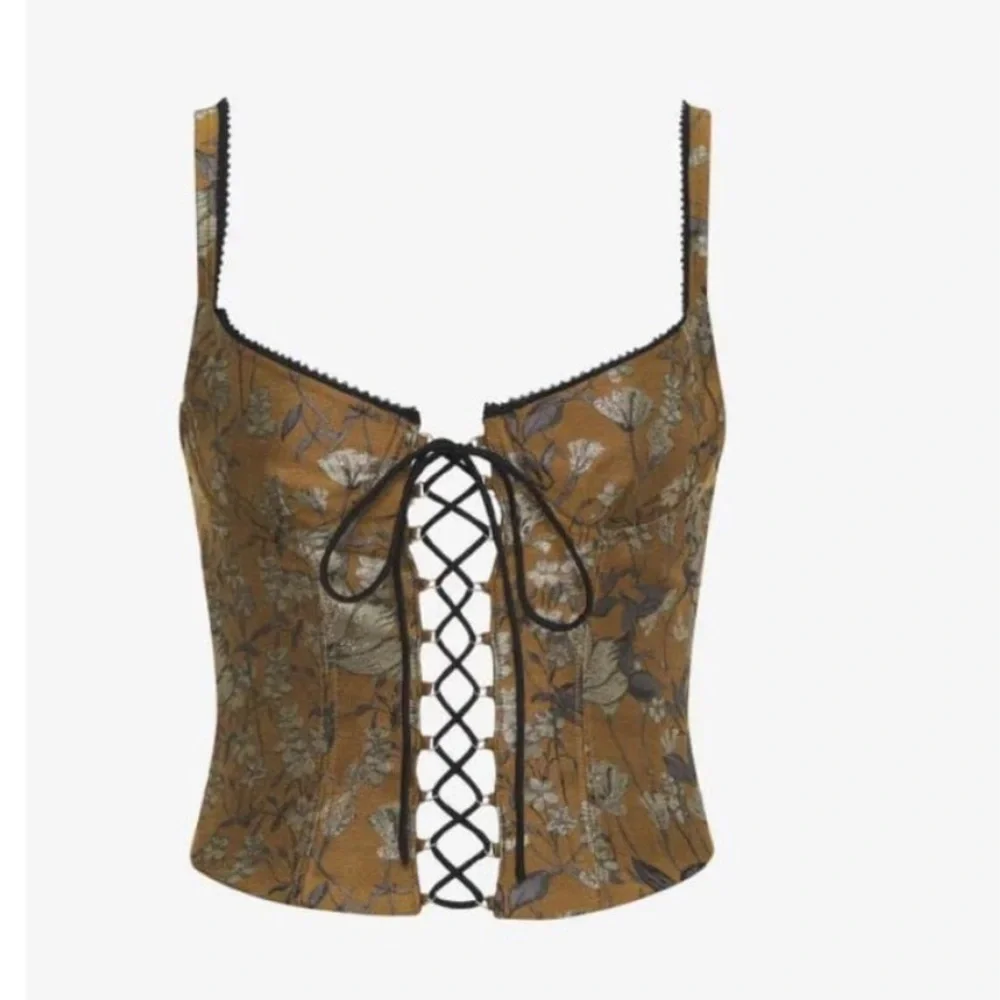 Rumored Renaissance Corset Metallic Garden Jacquard - Picture 2 of 8